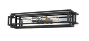 Titania 2 Light Vanity in Black + Chrome