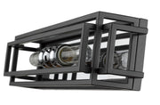 Titania 2 Light Vanity in Black + Chrome