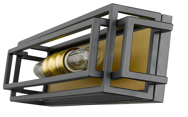 Titania 2 Light Vanity in Bronze + Olde Brass