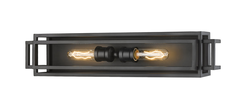 Titania 2 Light Vanity in Matte Black