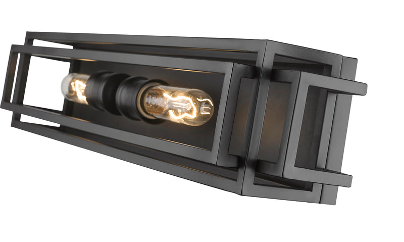 Titania 2 Light Vanity in Matte Black