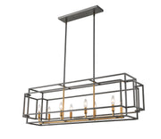 Titania 8 Light 44" Linear Pendant in Bronze + Olde Brass