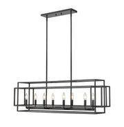 Titania 8 Light 44" Linear Pendant in Matte Black