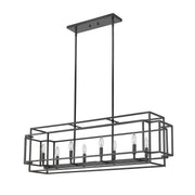 Titania 8 Light 44" Linear Pendant in Matte Black