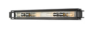 Titania 4 Light Vanity in Black + Brushed Nickel