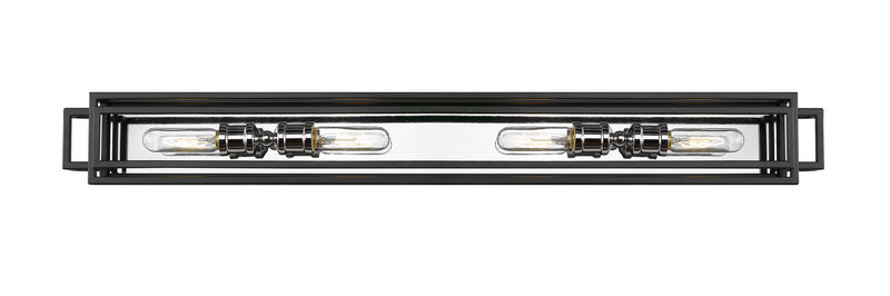 Titania 4 Light Vanity in Black + Chrome
