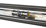 Titania 4 Light Vanity in Black + Chrome