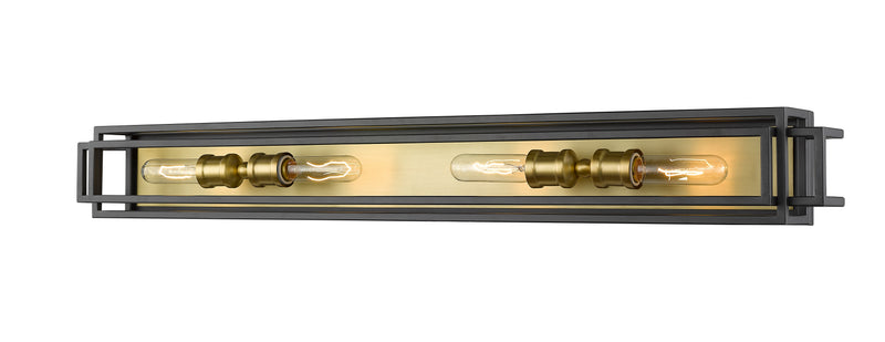 Titania 4 Light Vanity in Bronze + Olde Brass