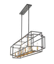 Titania 10 Light 54" Linear Pendant in Bronze + Olde Brass