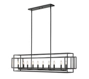 Titania 10 Light 54" Linear Pendant in Matte Black