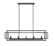 Titania 10 Light 54" Linear Pendant in Matte Black