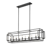 Titania 10 Light 54" Linear Pendant in Matte Black