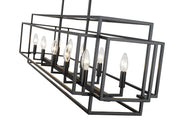 Titania 10 Light 54" Linear Pendant in Matte Black
