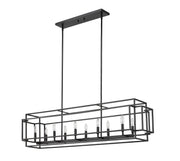 Titania 10 Light 54" Linear Pendant in Matte Black