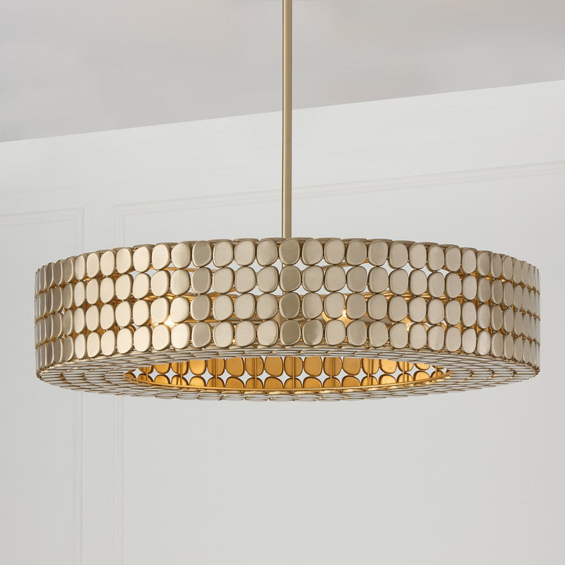 Eliana 30" 4-Light Pendant in Champagne Brass