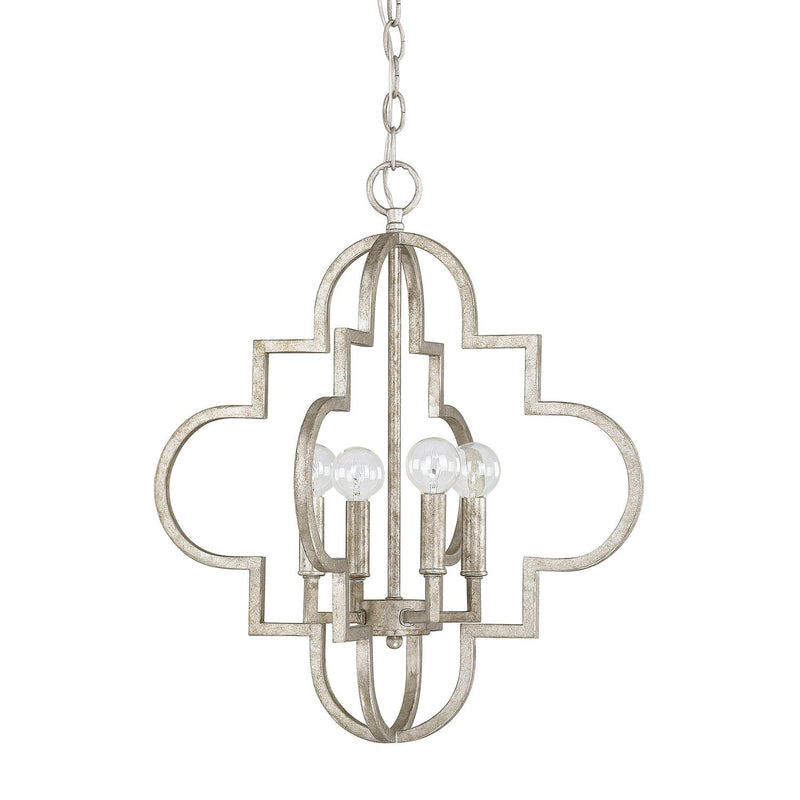 Ellis 4-Light Chandelier in Antique Silver