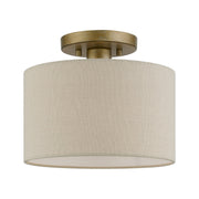 Burnett Small Semi-Flush Mount in Antique Gold Leaf