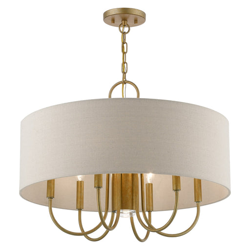 Burnett 7-Light Chandelier in Antique Gold Leaf