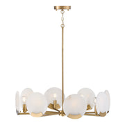 Oriya 8-Light 28" Chandelier in Aged Brass