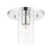 Zurich Small Flush Mount in Polished Chrome