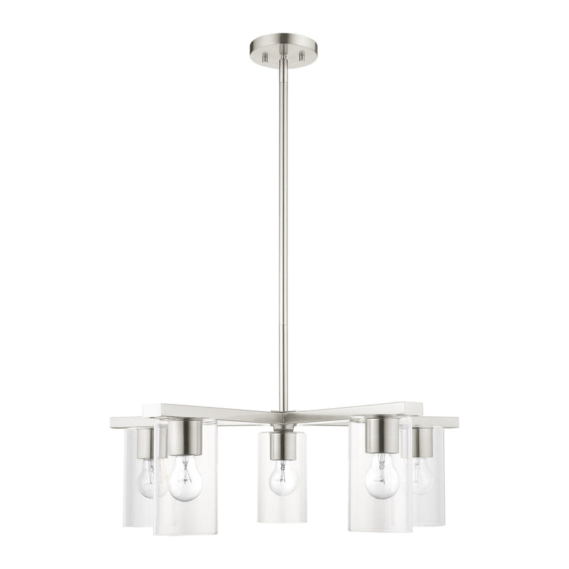 Zurich 5-Light Chandelier in Brushed Nickel