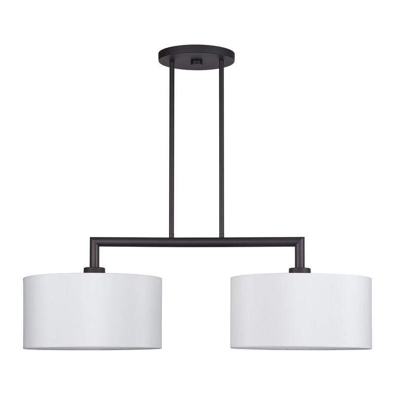 Meridian 2-Light Large Linear Chandelier in Bronze
