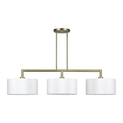 Meridian 3-Light Extra Large Linear Chandelier in Antique Brass