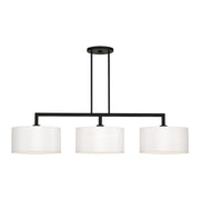 Meridian 3-Light Extra Large Linear Chandelier in Black