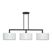 Meridian 3-Light Extra Large Linear Chandelier in Black