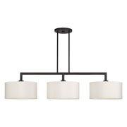Meridian 3-Light Extra Large Linear Chandelier in Bronze