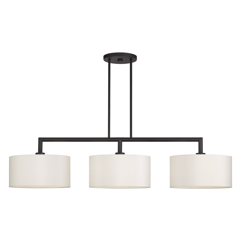 Meridian 3-Light Extra Large Linear Chandelier in Bronze