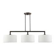 Meridian 3-Light Extra Large Linear Chandelier in Black Chrome