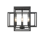 Titania 4 Light 14" Flush Mount in Matte Black
