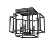 Titania 4 Light 14" Flush Mount in Matte Black