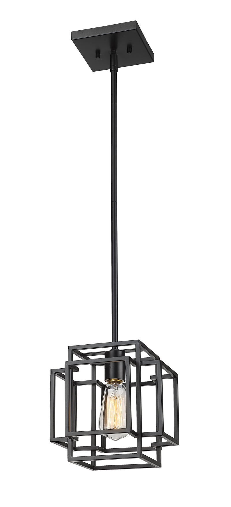 Titania 1 Light 8.5" Pendant in Matte Black