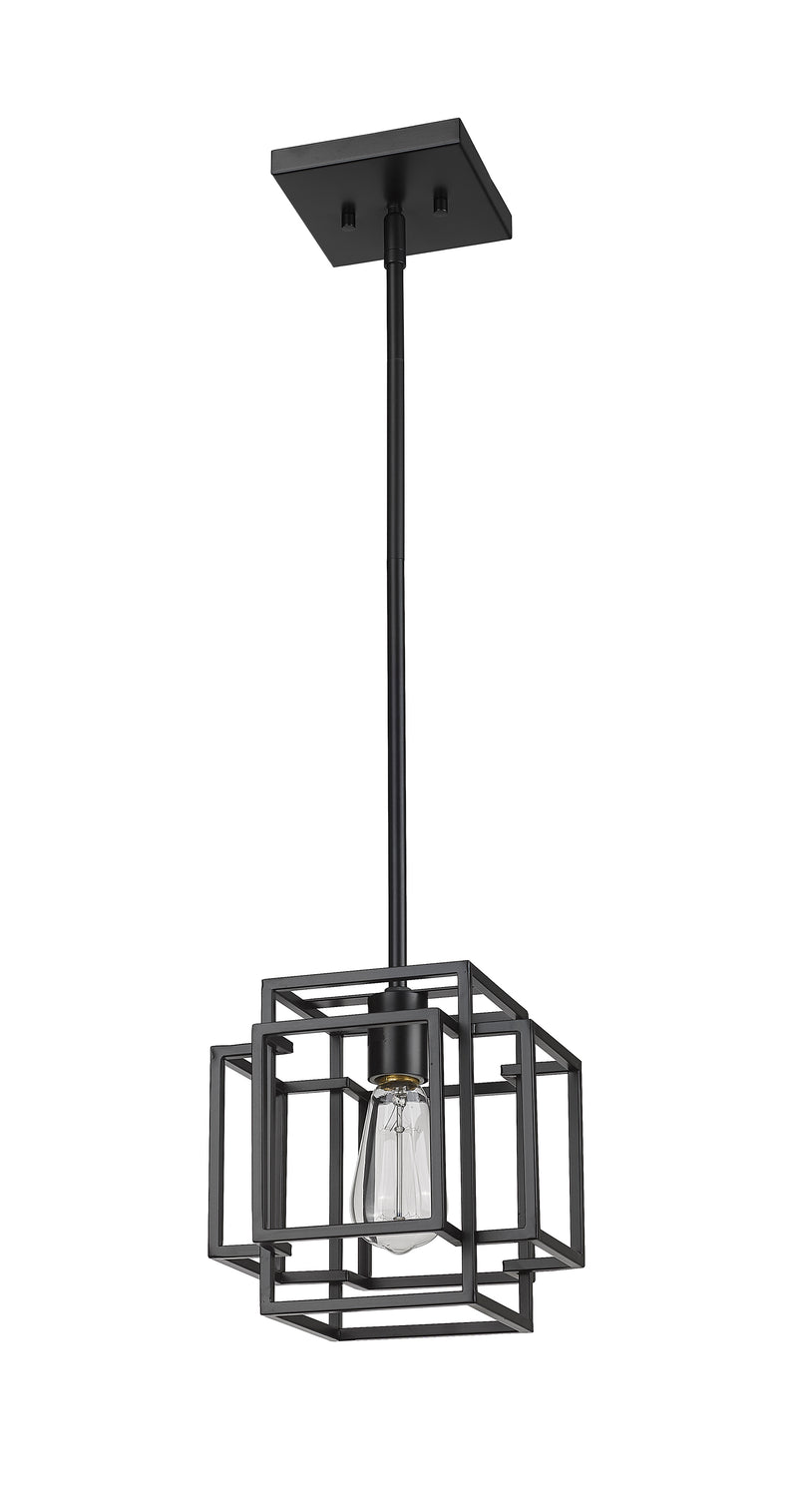 Titania 1 Light 8.5" Pendant in Matte Black