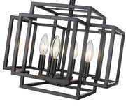 Titania 4 Light 14" Semi Flush Mount in Matte Black