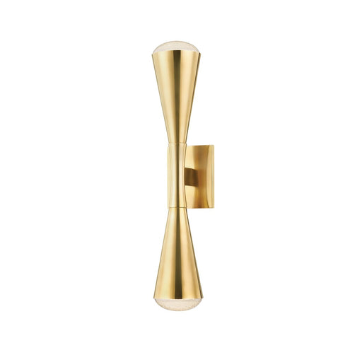 Barcelona 2-Light Wall Sconce in Vintage Brass