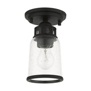 Lawrenceville Petite Semi-Flush Mount in Black