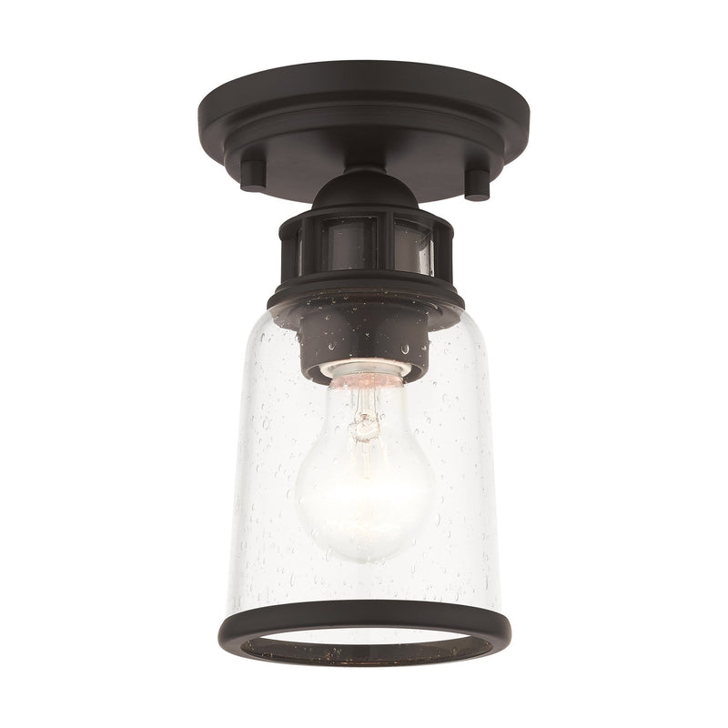 Lawrenceville Petite Semi-Flush Mount in Bronze