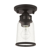 Lawrenceville Petite Semi-Flush Mount in Bronze