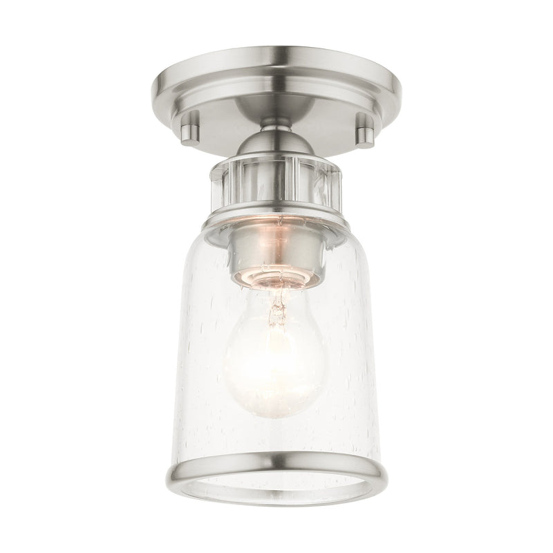 Lawrenceville Petite Semi-Flush Mount in Brushed Nickel