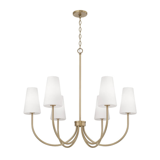 Averitt 6-Light Chandelier in Aged Brass