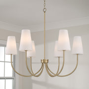 Averitt 6-Light Chandelier in Aged Brass