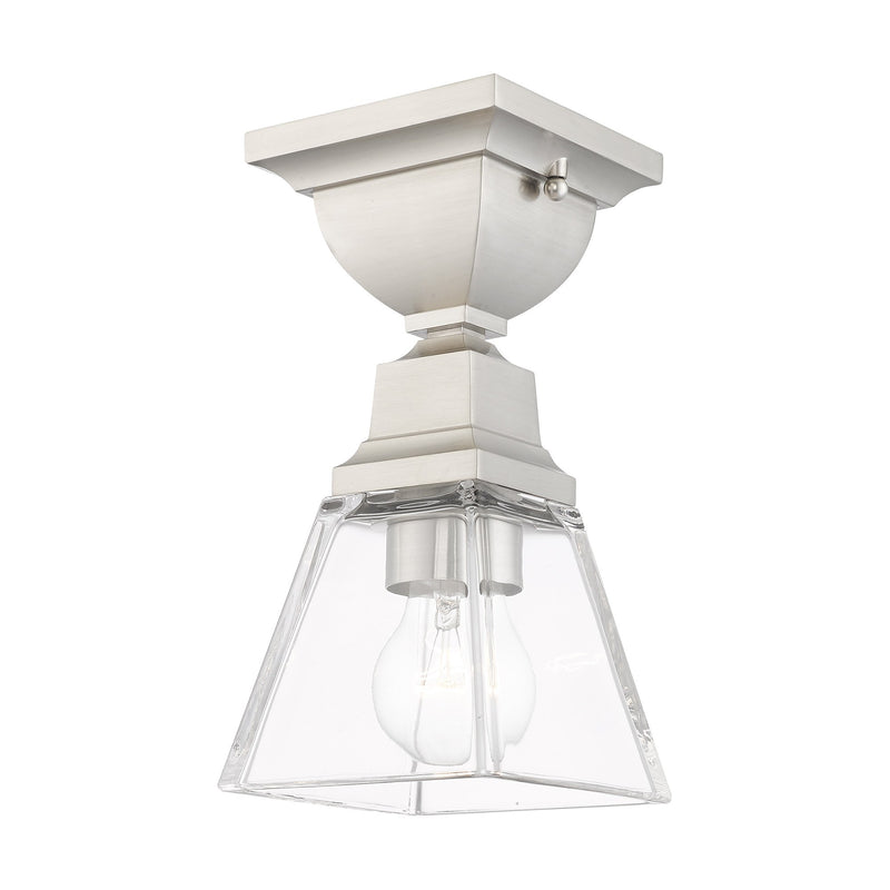 Mission Semi-Flush Mount in Brushed Nickel