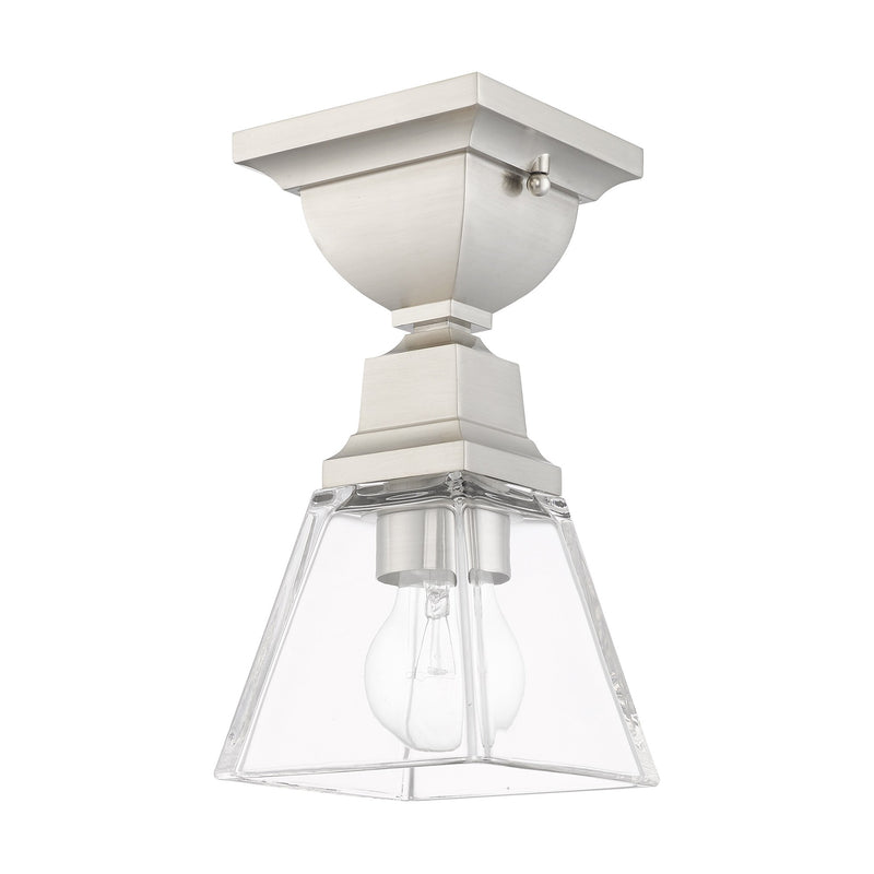 Mission Semi-Flush Mount in Brushed Nickel