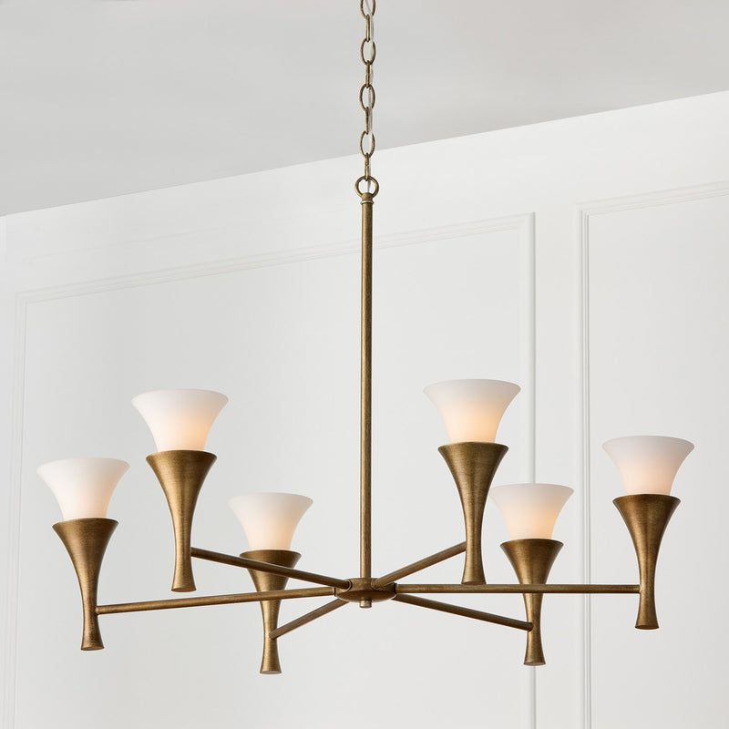 Nola 6-Light Chandelier in Mystic Luster
