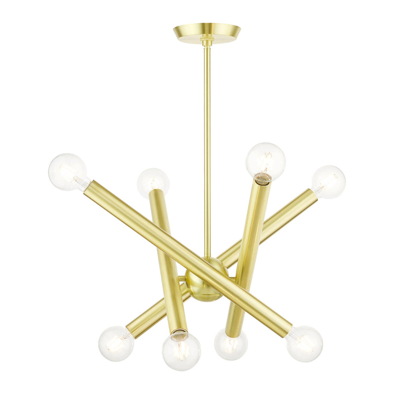 Stafford 8-Light Chandelier in Satin Brass