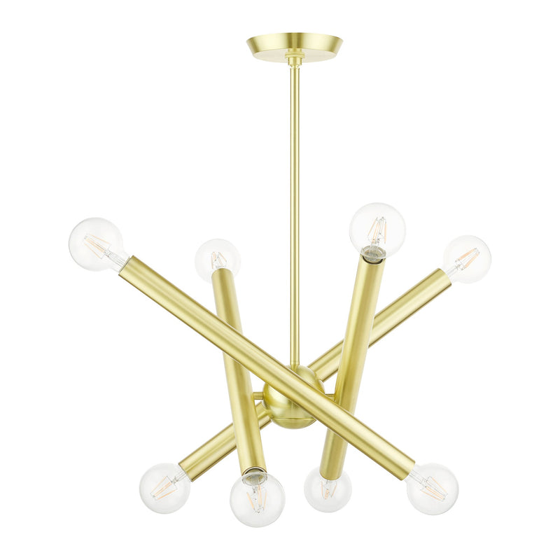 Stafford 8-Light Chandelier in Satin Brass