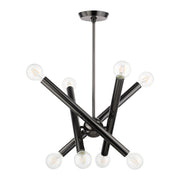 Stafford 8-Light Chandelier in Black Chrome